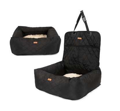 Reise Haustierbett FELIX Vielseitiges Hundebett fürs Auto &amp; Zuhause Black