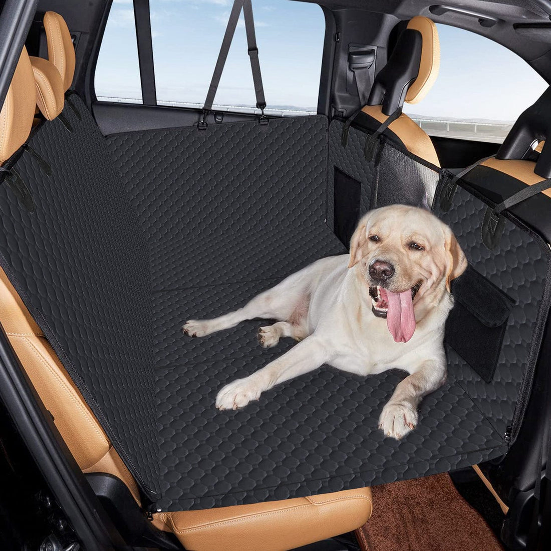 Schutzbezug für Rückbank BRUNO Hochwertiger Autositzschutz für Hunde