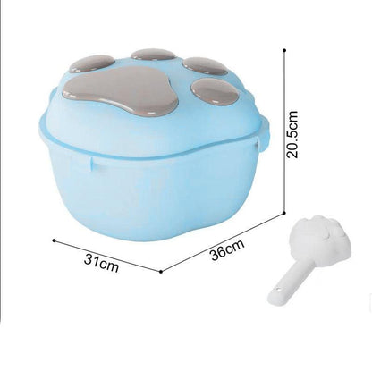 Tierfutterbox PAWBOX Tierfutter-Container mit Deckel &amp; Schaufel 3 oder 8KG Blue / 3 kg