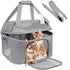 Tragetasche für Haustiere CASTLE Atmungsaktive Tragetasche – Perfekt für kleine Hunde & Katzen Grey