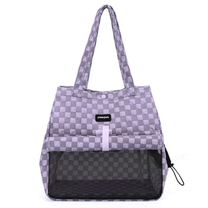 Tragetasche für Haustiere JESSIE Tragbare Haustiertasche – Für kleine Katzen &amp; Kätzchen, modisch &amp; praktisch Purple