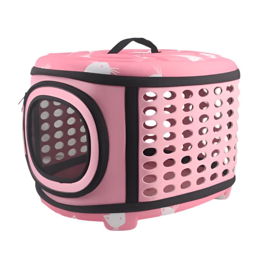 Tragetasche für Haustiere PAVEL Faltbarer Haustier-Rucksack für Katzen und kleinere Hunde Pink / M