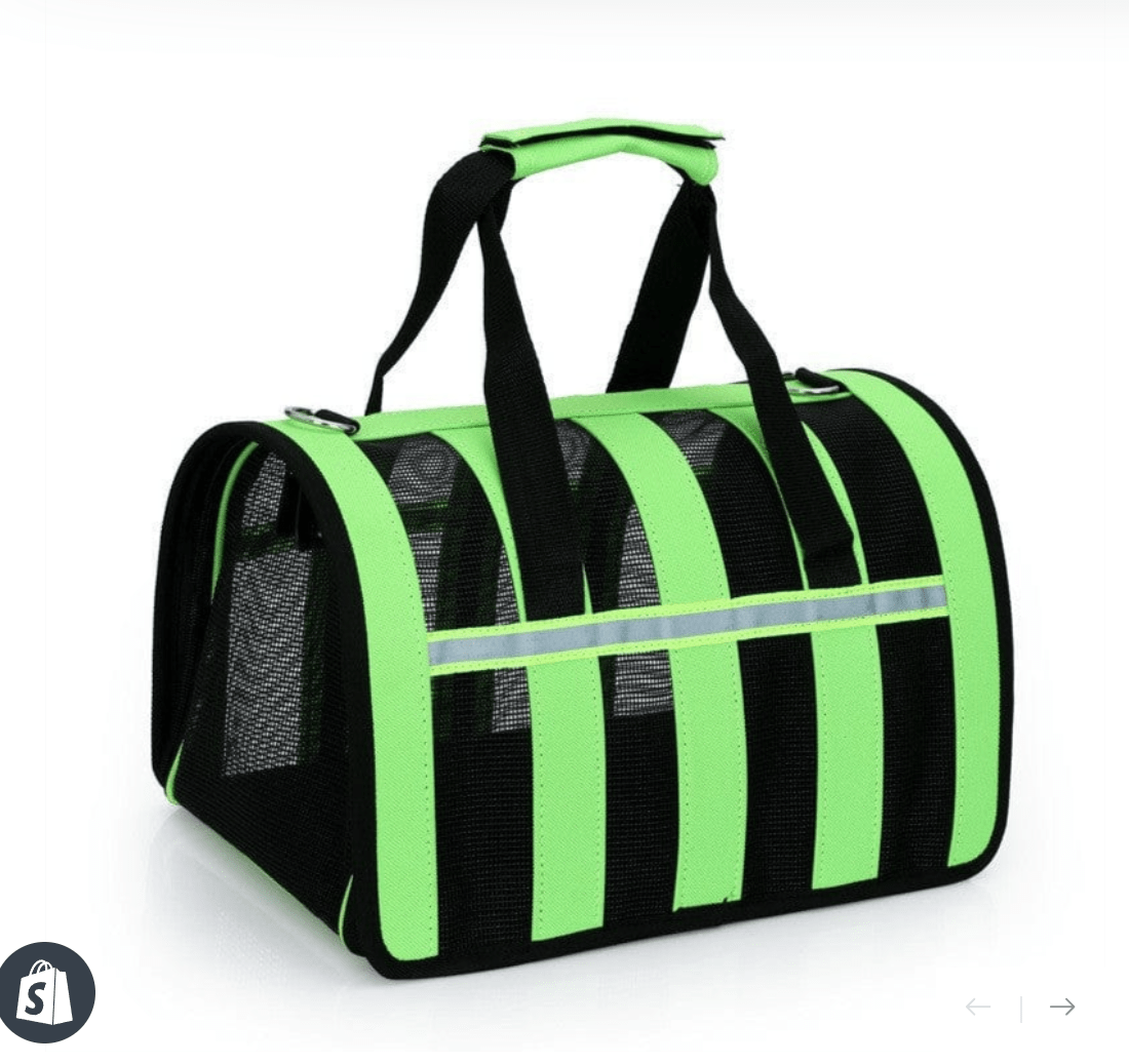 Tragetasche für Haustiere STRIPE Tragetasche für Haustiere bis 5kg – Kompakt und Bequem Green